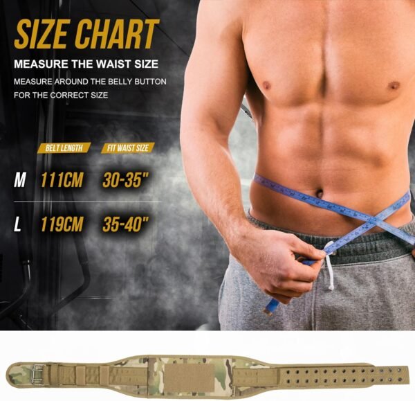VISMIX Nylon Weight Lifting Belt for Back Support, Gym Belt for Training, Strength Training, Powerlifting, Squat & Deadlift-Adjustable Weightlifting Belt - Image 8