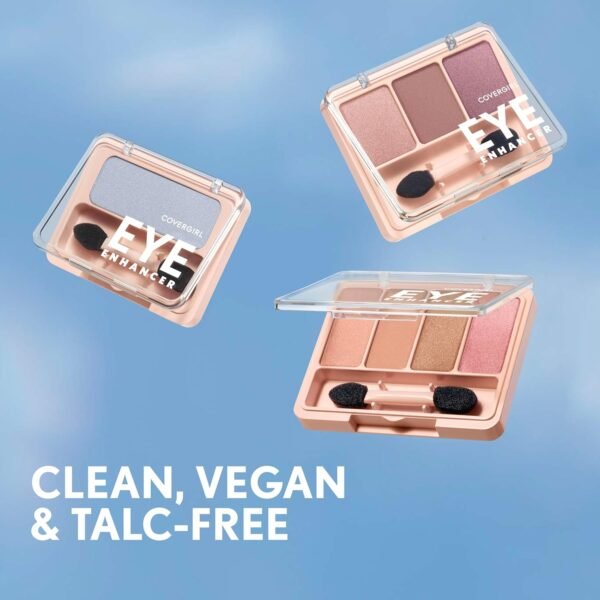 COVERGIRL Eye Enhancer, Sweet Plum, Eyeshadow Trio, Easy to Wear, Clean & Vegan, Talc-Free, Matte & Shimmer Finishes, Smudge-Proof, 0.14oz - Image 7
