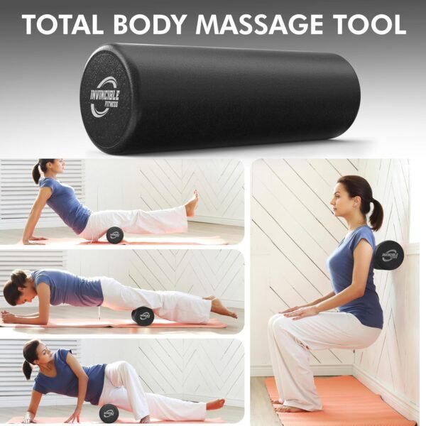 Invincible Fitness EPP Foam Roller for Deep Tissue Massage – Enhance Recovery, Relieve Pain, and Boost Mobility for a Stronger, Healthier You - Image 3