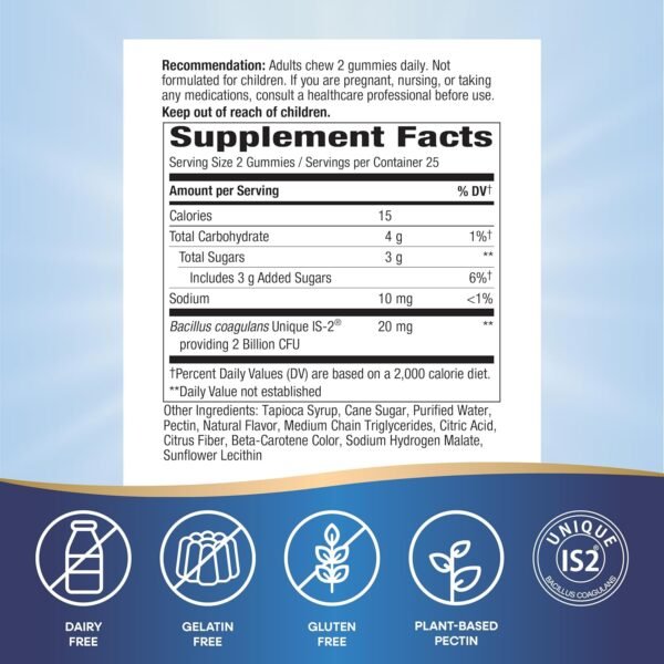 Nature's Way 3-in-1 Women’s Probiotic Gummies, Reduces Occasional Bloating*, Supports Digestive & Vaginal Health*, Clinically Studied Probiotic Strain, Gluten Free, Orange Flavored, 60 Gummies - Image 5