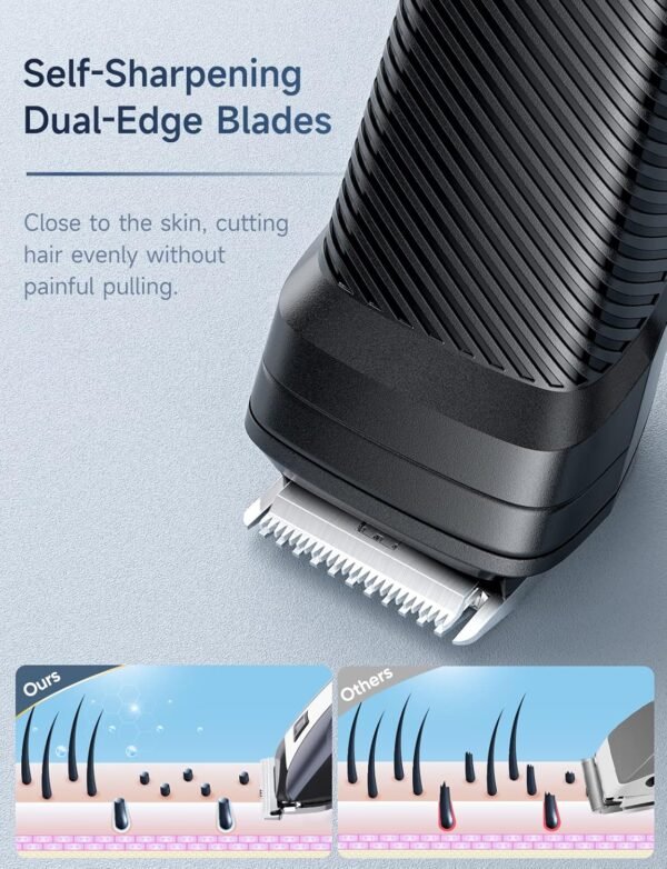 Beard Trimmer Hair Clipper for Men, 13 Piece Men’s Grooming Kit with Cordless Rechargeable Hair & Nose Trimmer Electric Shaver, Stainless Steel Blades for Painless Facial & Body Hair Removal - Image 4