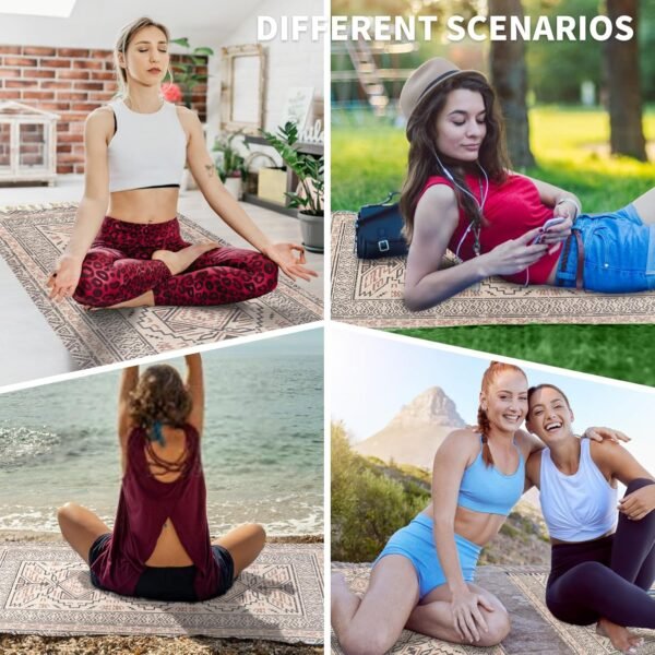 Cifupy Handmade Organic Yoga Mat made with Organic Cotton Yoga Mat - Non Slip Hand-Woven Foldable Yoga Rug Provides Excellent Comfort, Traction & Support for Indoor & Outdoor Use - 24 x 72 Inches - Image 6