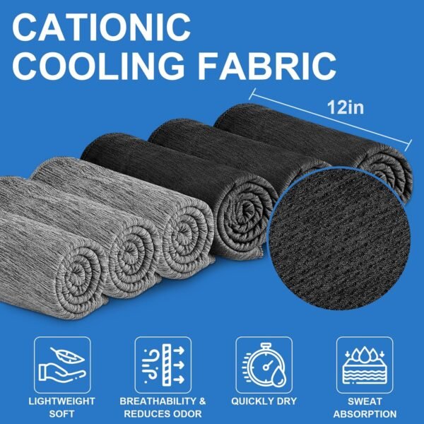 Pleneal Cooling Towels - 6 Pack Cooling Towel (40"x12"), Ice Gym Towels for Working Out, Microfiber Cooling Towels for Neck and Face, Yoga Towel for Home Gym, Workout & More Activities - Image 5