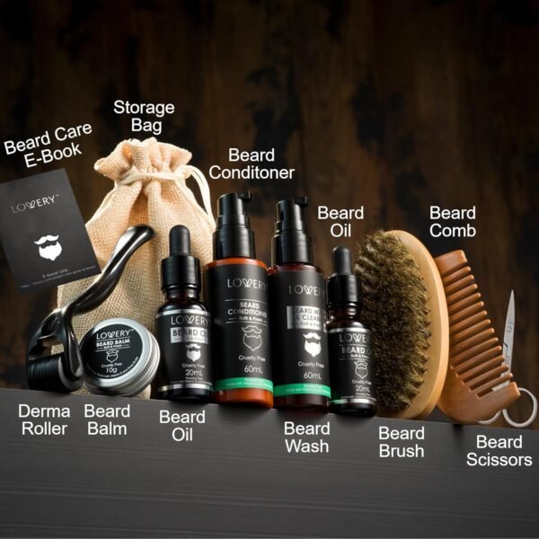 Beard Grooming Kit, Valentines Gifts for Men, Beard Kit Set with Beard Oil, Balm, Wash, Brush, Comb & More, Mens Gifts for Dad Him Boyfriend Husband Man, Stocking Stuffers for Men, Birthday Gifts - Image 5