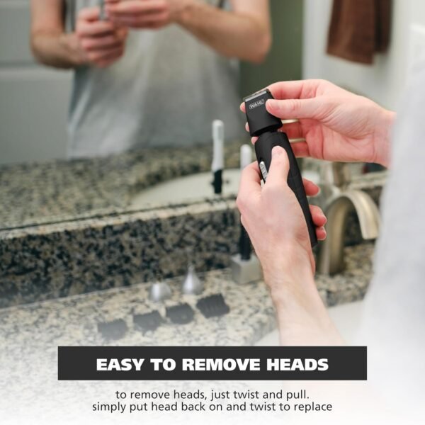 Wahl All-in-One Cordless Rechargeable Electric Ear/Nose, Detail, and Beard Trimmer for Men – Mustache, Ear & Nose Hair, and Light Detail Grooming - Model 9685-200 - Image 4