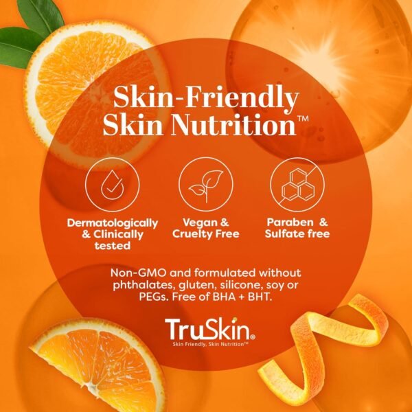 TruSkin Vitamin C Serum – Anti Aging Facial Serum with Vitamin C, Hyaluronic Acid, Vitamin E – Brightening Serum – Even Skin Tone, Improve Appearance of Dark Spots, Fine Lines & Wrinkles, 2 Fl Oz - Image 7