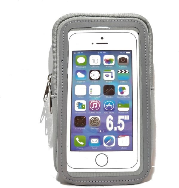 Elastic fit Phone Armband for Running,Walking for Phone,Outdoor Sports Multifunctional Armband Waterproof Running Sports Fitness Mobile Arm Bag,fit iPhone15/14/13Pro Max,Galaxy EdgeS24 and More Size - Image 2