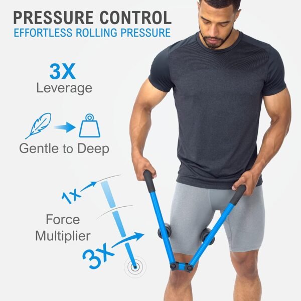 DoubleUP Roller Recovery Kit - Muscle Massager with Lever-Action Pressure Control and Quick-Change Rollers - Image 5