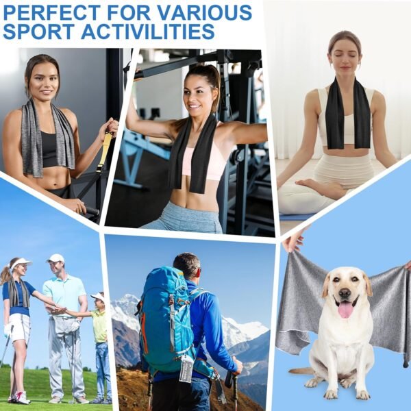 Pleneal Cooling Towels - 6 Pack Cooling Towel (40"x12"), Ice Gym Towels for Working Out, Microfiber Cooling Towels for Neck and Face, Yoga Towel for Home Gym, Workout & More Activities - Image 8