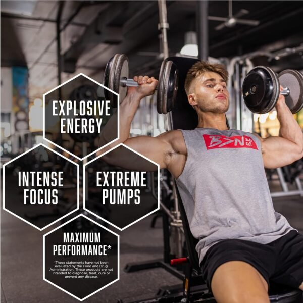 BSN N.O.-XPLODE Pre Workout Powder, Energy Supplement for Men and Women with Creatine and Beta-Alanine, Flavor: Fruit Punch, 30 Servings - Image 5