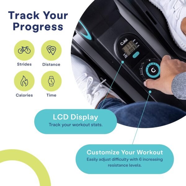 Cubii Move - Under Desk Elliptical Bike Pedal Exerciser Portable Seated Elliptical Machine W/Adjustable Workout Levels - Adult to Seniors - Image 4
