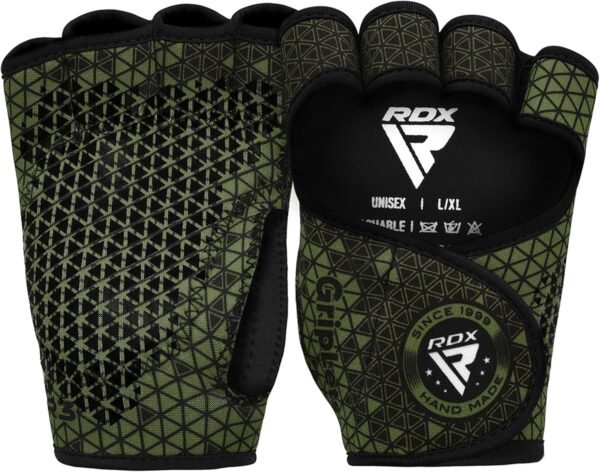 RDX Weight Lifting Gloves Grip, Non Slip Neoprene Ventilated Gym Barehand Gripper, Silicon Palm Protection, Powerlifting Fitness Strength Training Bodybuilding, Chin Pull ups Bar Calisthenics Workout - Image 9