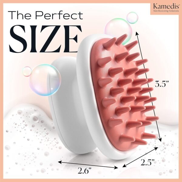 KAMEDIS Scalp Massager Brush - Silicone Gentle Scalp Scrubber, Exfoliator & Hair Dandruff Scrub Away - Use On Shower with Shampoo for Scalp Scrub. Suitable for Men & Women - Image 8