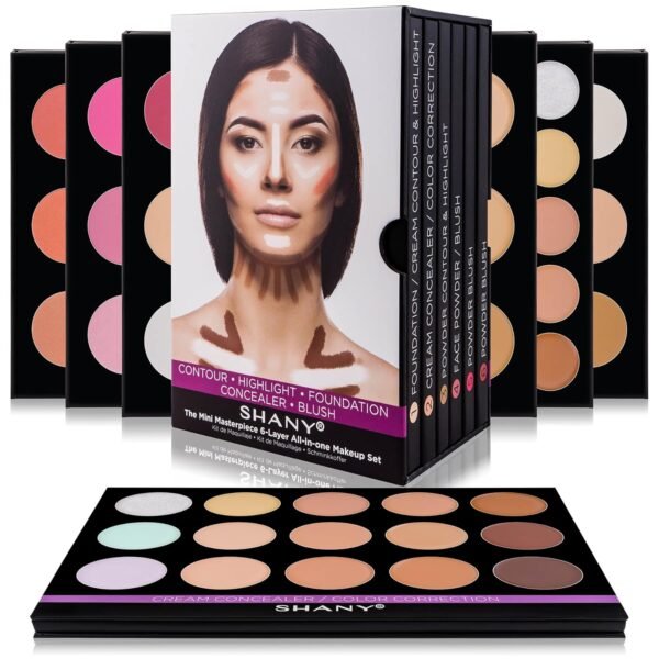 SHANY The Mini Masterpiece 6 Layers Makeup Foundation, Concealer, Camouflage, Contour, Blush and Makeup - 6 Makeup Kits - Image 2