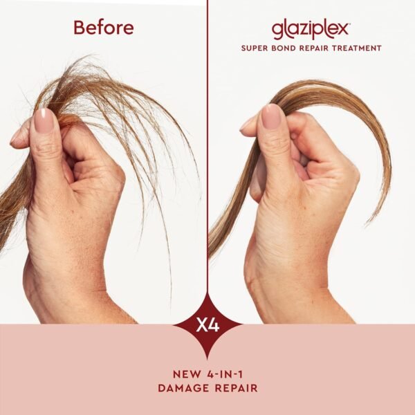 glaze Glaziplex Super Bond Treatment – Deep Conditioning Hair Mask Repairs, Strengthens, Protects in Just 4 minutes – 6.4 oz - Image 6