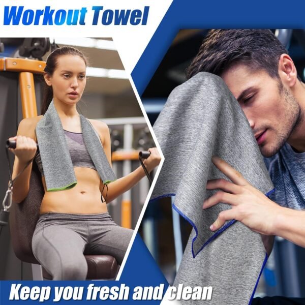 Chumia Microfiber Gym Towel Bulk Quick Dry Absorbent Fiber Workout Towels 30 x 15.7 Inch Fast Drying Towel for Men Women Sweat Fitness Yoga Travel Sports Towels - Image 6