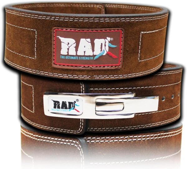 RAD Lever Weight Lifting Gym Belt for Men & Women Size 63 TO107 CM,Thick 10MM & Width 4 Inch Lever Powerlifting Belts for Women Dead Lift Workout Belt Leather Weight Lifting Lever Gym Squat Belt - Image 4