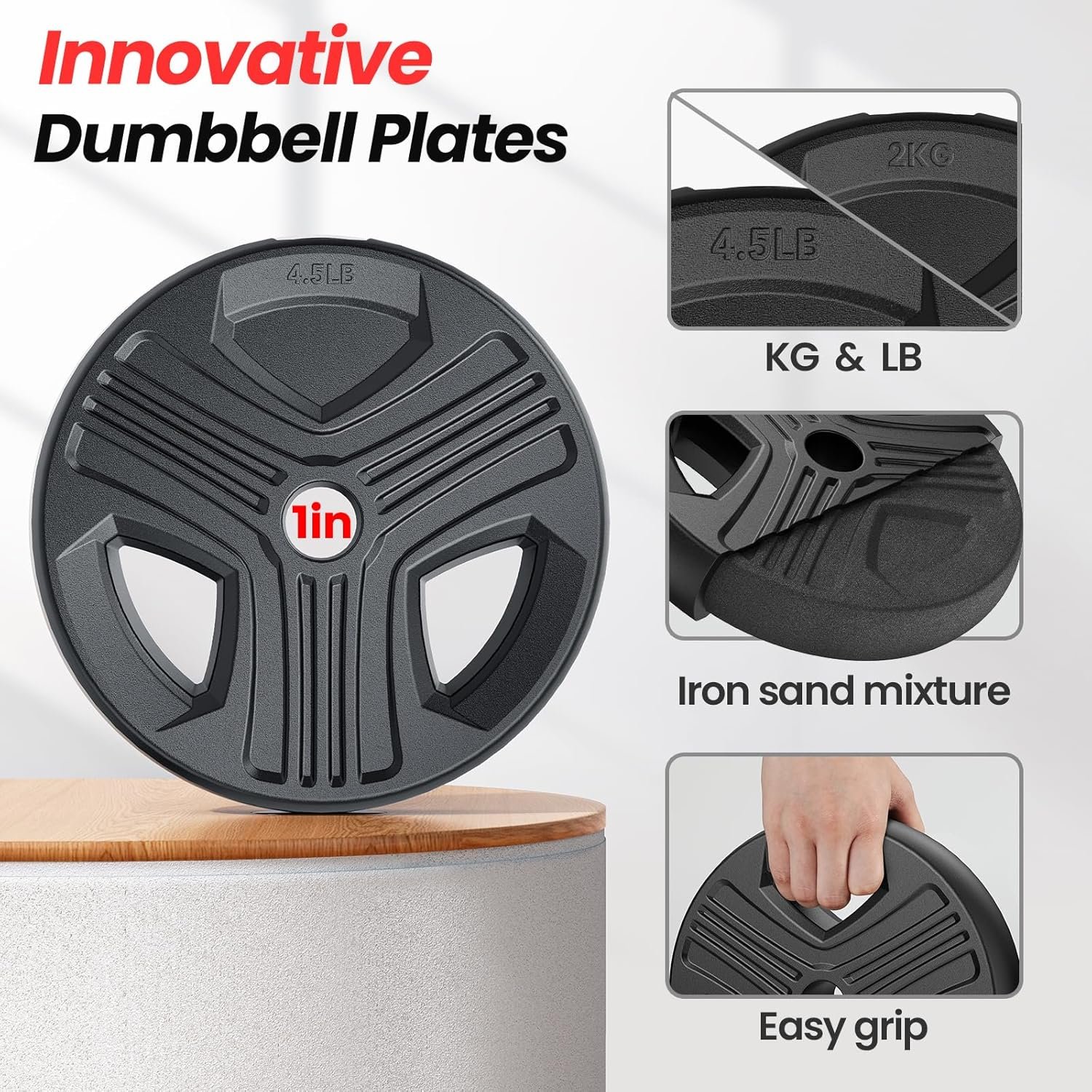 Adjustable dumbbell set,20/35/45/55/70/90lbs Free Weights set with upgraded nut, 4 in 1 Weight Set Used as Kettlebells, Barbell, Push up Stand, Fitness Exercise for Home Gym Suitable Men/Women - Image 6