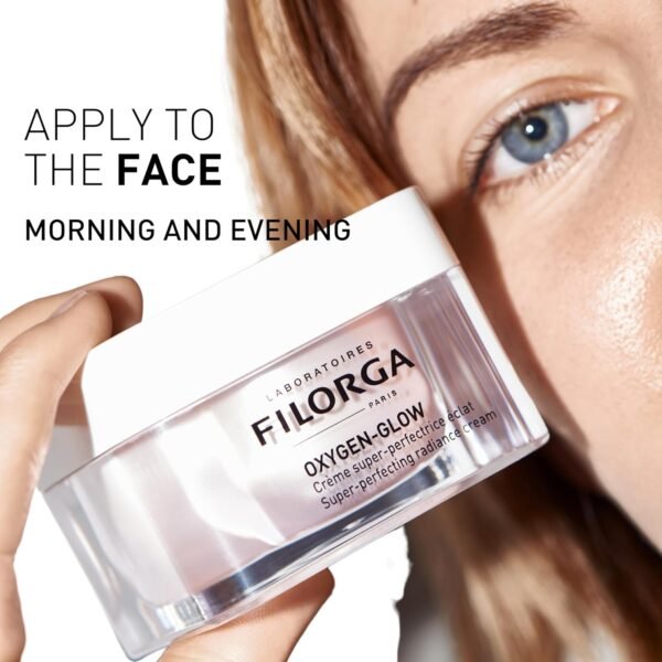Filorga Oxygen-Glow Super-Perfecting Radiance Daily Skin Cream, Hydrating Treatment with a Moisturizing Boost of Hyaluronic Acid and Detoxifying Enzymes for a Flawless, Wrinkle No Face, 1.69 fl. oz. - Image 8