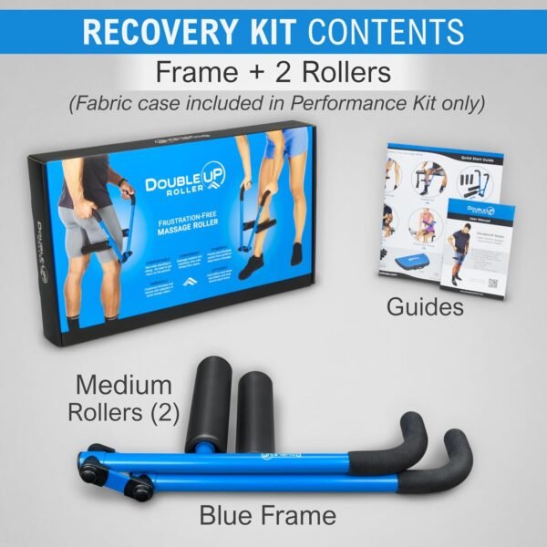 DoubleUP Roller Recovery Kit - Muscle Massager with Lever-Action Pressure Control and Quick-Change Rollers - Image 3