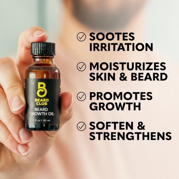 Beard Club - Beard Growth Serum with Natural Castor, Coconut and Avocado to Grow a Thicker, Fuller Beard, Fill in Patches and Stimulate Healthier Facial Hair Growth - Image 5