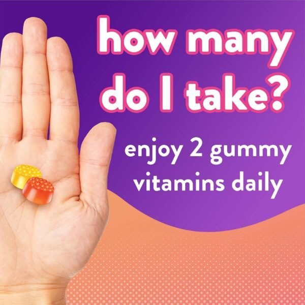 Vitafusion Probiotic Gummy Supplements, Raspberry, Peach and Mango Flavors, Probiotic Nutritional Supplements with 5 Billion CFUs, America’s Number 1 Gummy Vitamin Brand, 35 Day Supply, 70 Count - Image 5