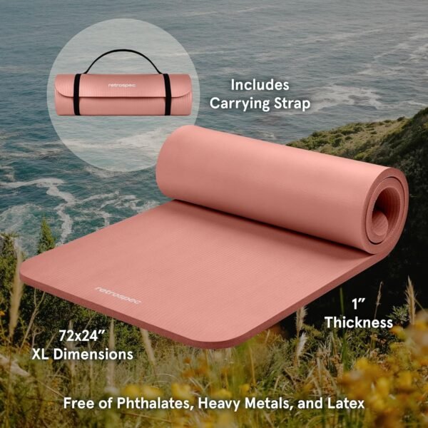 Retrospec Solana 1 inch Yoga Mat - Image 3