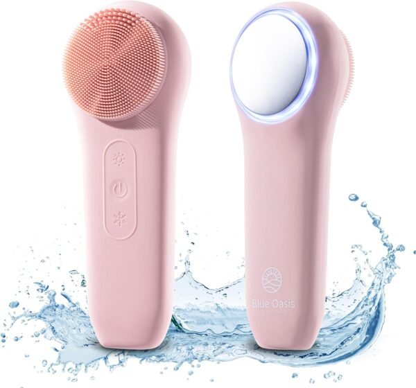 Facial Cleansing Brush, Rechargeable Electric Silicone Face Scrubber Exfoliator, Waterproof Silicone Face Brush Cleanser w/Fast USB-C Charger, Massaging & Face Exfoliator Scrubber for Men & Women - Image 2