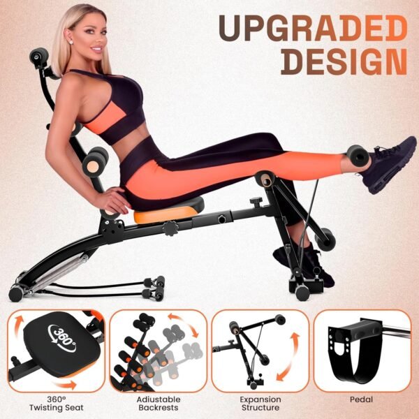6-In-1 Ab Workout Bench for Home Gym, Adjustable Weight Bench, Ab Workout Machine, Multi-Functional Ab Exercise Equipment, Total Gym Machine, Sit Up Bench for Home Gym Indoor Outdoor. - Image 3