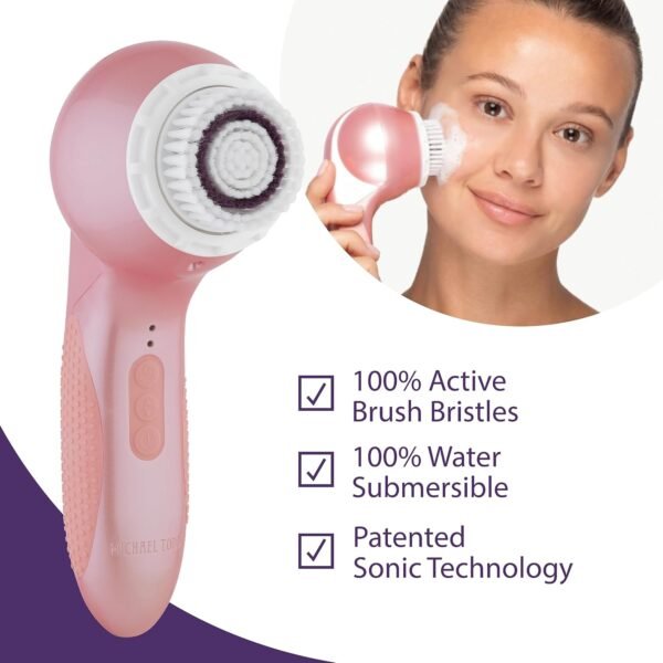 Michael Todd Beauty - Soniclear Elite - Facial Cleansing Brush System - 6-Speeds - Face Cleansing Brush & Exfoliating Body Scrubber - Image 4