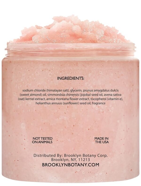 Brooklyn Botany Himalayan Salt Body Scrub - Moisturizing and Exfoliating Body, Face, Hand, Foot Scrub - Fights Stretch Marks, Fine Lines, Wrinkles - Great Gifts for Women & Men - 10 oz - Image 3