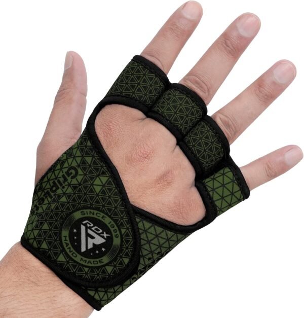 RDX Weight Lifting Gloves Grip, Non Slip Neoprene Ventilated Gym Barehand Gripper, Silicon Palm Protection, Powerlifting Fitness Strength Training Bodybuilding, Chin Pull ups Bar Calisthenics Workout - Image 10