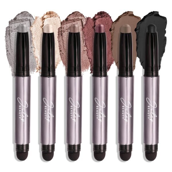 Julep Eyeshadow 101 Palette-Style Crème-to-Powder Waterproof Eyeshadow Sticks – Moonlight – Long-Lasting, Crease-Proof, 6 Piece Eyeshadow Set with Built-in Smudger - Image 2
