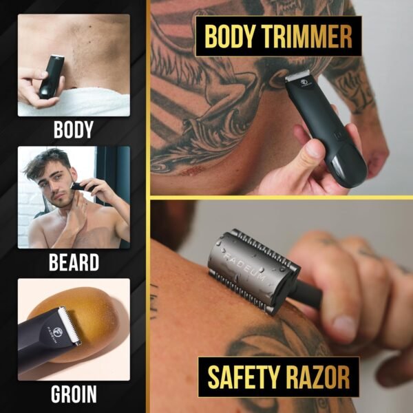 Manscape Ball Trimmer for Men - Ball Shaver for Men, Men's Groin Trimmer, Manscaping Kit Groin Shaver Body Trimmer for Men Pubic Hair - Image 4