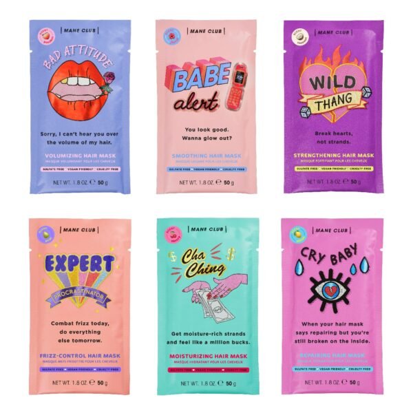 MANE CLUB Variety Pack Deep Conditioner, cruelty free, vegan, no sulfates or parabens — Pack of 6 - Image 2