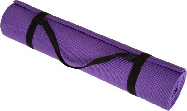 Yoga Mat - Double Sided 1/4-Inch Workout Mat - Exercise Mat for Home Gym Fitness or Pilates with Carrying Strap - Image 2