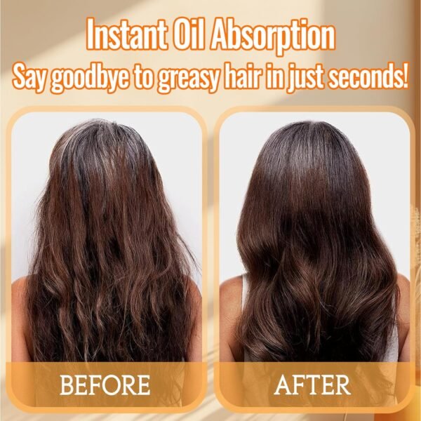 Natural Dry Shampoo Powder for Dark Hair, All-Natural Aerosol-Free, Instant Oil Control & Volume Boost, Portable Dry Shampoo for On-the-Go Hair Care - Image 4