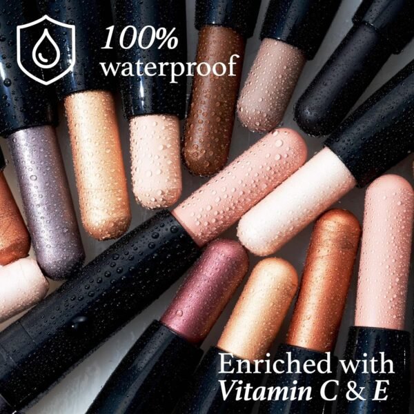 Julep Eyeshadow 101 Crème-to-Powder Waterproof Eyeshadow Stick – Pearl Shimmer – Long-Lasting, Crease-Proof, Light Golden-Beige Shimmer Cream Eyeshadow with Built-in Smudger - Image 4