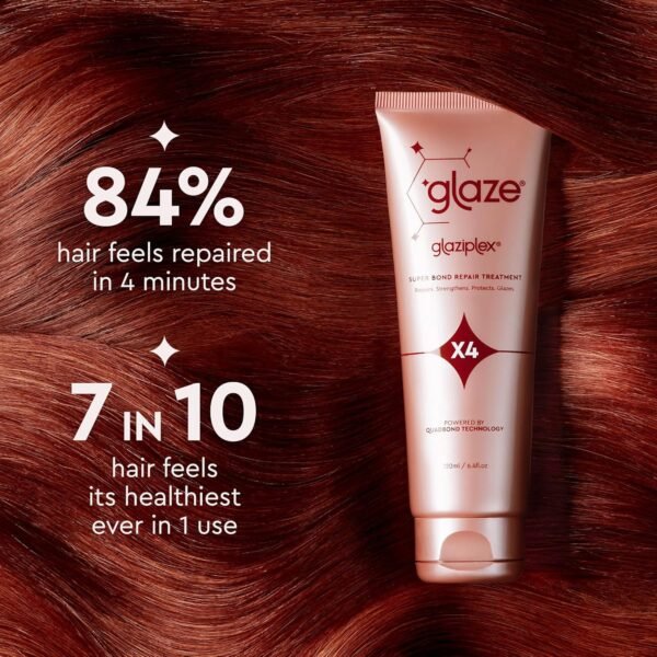 glaze Glaziplex Super Bond Treatment – Deep Conditioning Hair Mask Repairs, Strengthens, Protects in Just 4 minutes – 6.4 oz - Image 4