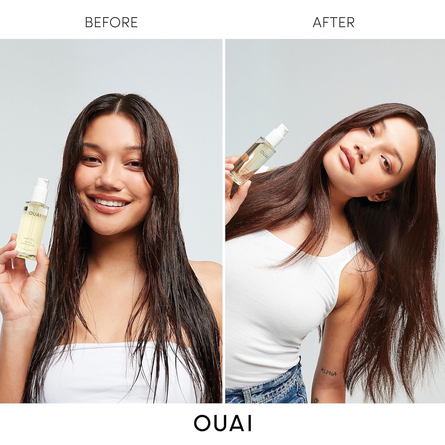 OUAI Hair Oil - Hair Heat Protectant Oil for Frizz Control - Adds Hair Shine and Smooths Split Ends - Color Safe Formula - Paraben, Phthalate and Sulfate Free (1.5 oz) - Image 7