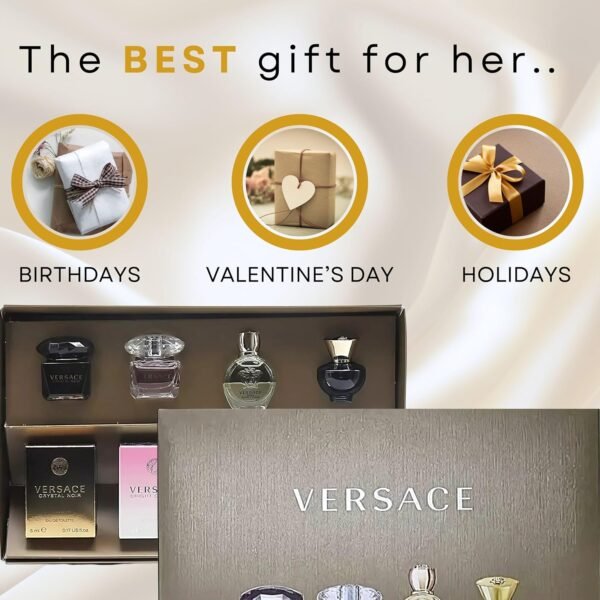 Versace Gifts & Sets Womens Mini Set (Crystal Noir/Bright Crystal/Eros Pour Femme EDT, Pour Femme Dylan Blue EDP) - Image 8
