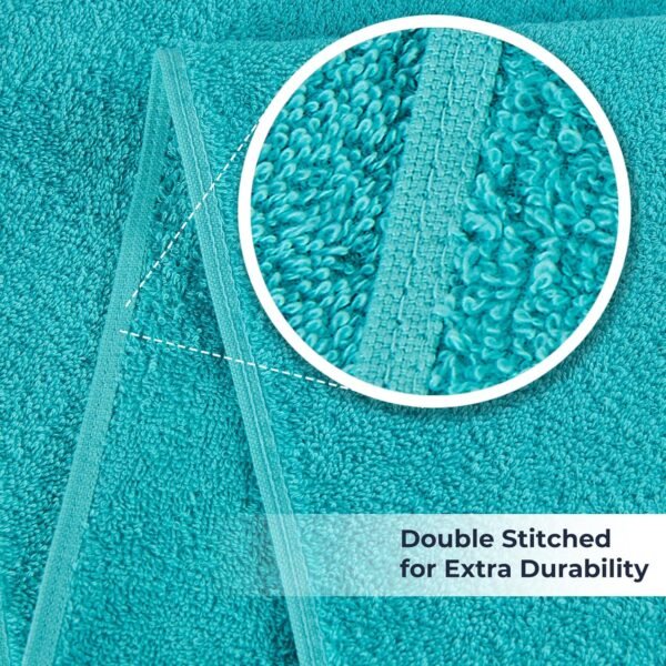 NUKURA Sweat Towel, Extra Soft and Absorbent, 100% Turkish Cotton Towels, 12’’ x 40’’, Running, Neck Towel, Tennis, Camping, 450 GSM, Turquoise - Image 5