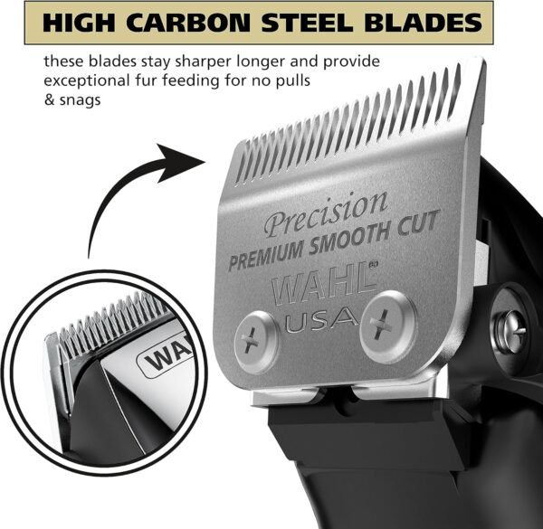 Wahl USA Quiet Pro Corded Dog Clippers for Grooming - Heavy Duty Compact Electric Dog Grooming Kit Hair Clippers for Dogs Cats Pets- Model 9181 - Image 4