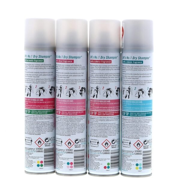 Batiste Dry Shampoo Original, Cherry, Blush, Tropical (4 pack) 6.73 oz - Image 6