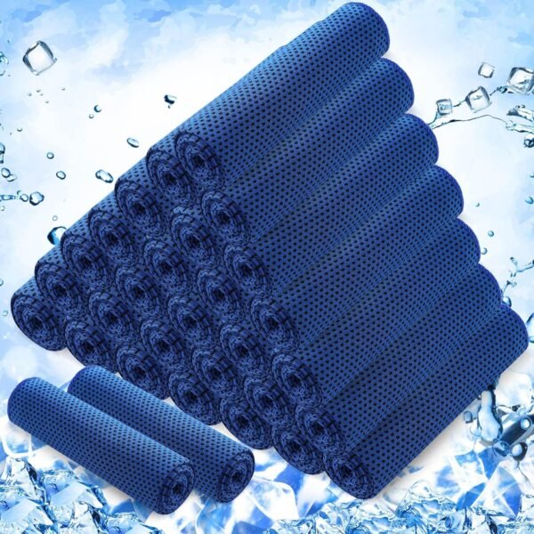 Hosuly 30 Pcs Cooling Towels 40"x12" Ice Towel Breathable Soft Chilly Sweat Towel Workout Towels for Gym Cooling Towels for Neck and Face for Yoga Golf Sports Running - Image 2