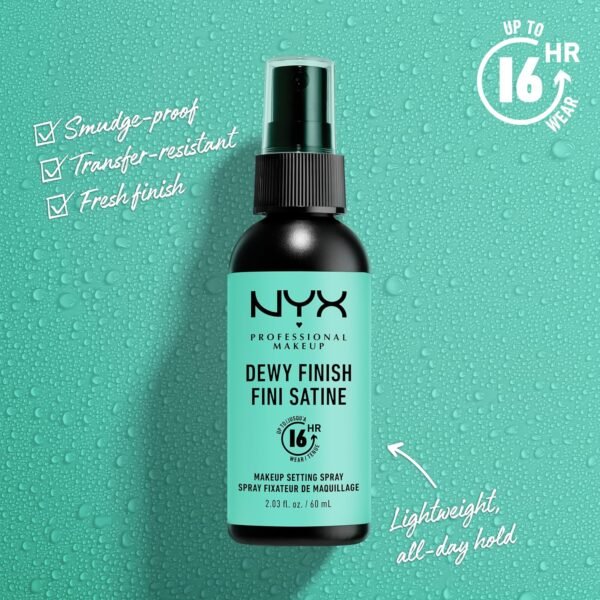 NYX PROFESSIONAL MAKEUP Makeup Setting Spray - Dewy Finish, Long-Lasting Vegan Formula (Packaging May Vary) - Image 4