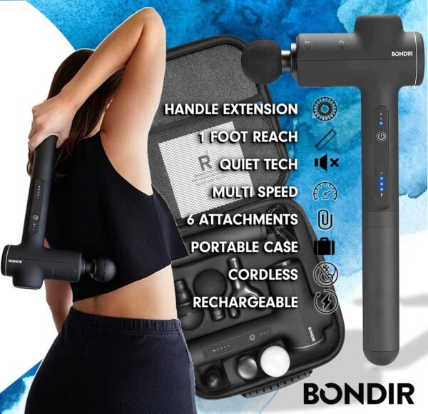 R2 Massage Gun - Percussion Deep Tissue Back Massager with Extension Handle - Image 9