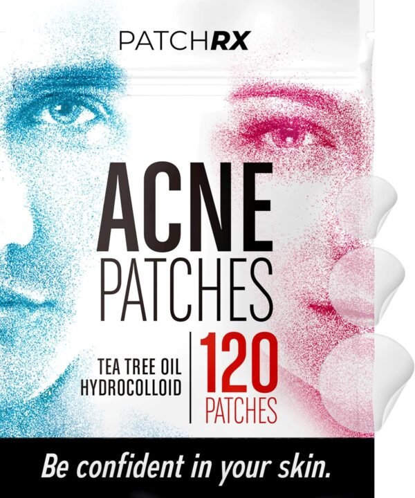 Pimple Patches for Face (120 Pack), Hydrocolloid Patch with Tea Tree Oil - Pimple Patch Zit Patch and Pimple Stickers - Hydrocolloid Acne Patches for Face - Zit Patches -Blemish Patches - Image 2