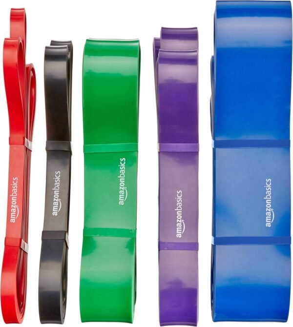 Amazon Basics Pull Up Resistance Bands, for Pull Ups and Bodyweight Training, Resistance Bands for Men and Women, 100% Natural Rubber - Image 6