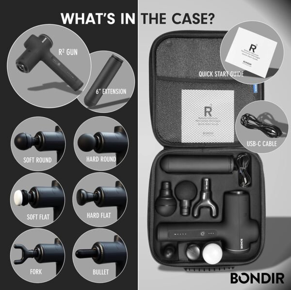 R2 Massage Gun - Percussion Deep Tissue Back Massager with Extension Handle - Image 7
